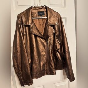 Torrid Faux Leather Bronze Jacket